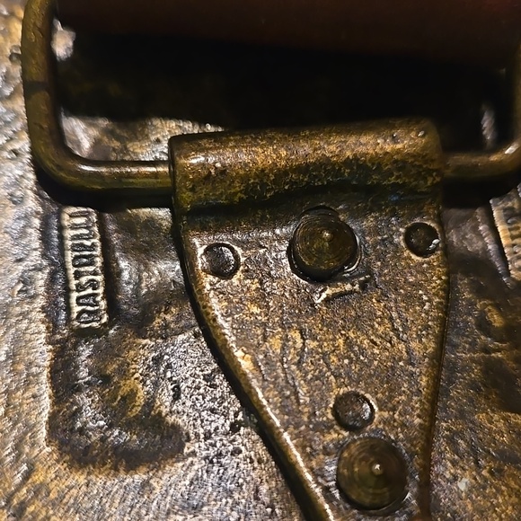 Y2K Vintage Leatherock Swarovoski Crystal/Leather Metal Restorelli Buckle Belt - Picture 11 of 13